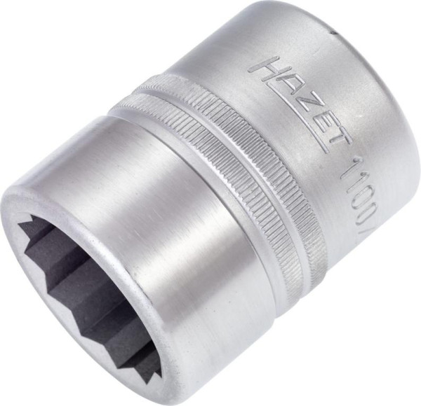 Embout pour clé à douille Hazet, double hexagonal, carré creux 25 mm (1 pouce), profil externe double hexagonal, 32 mm, 1100Z-32