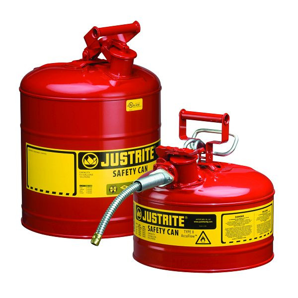 Conteneur de sécurité Justrite Type I 1001, 34,9 cm x 34,9 cm, rouge, JCN7120100