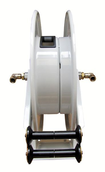 Enrouleur Ebinger OSM 500, maxi 20bar/90 °C, maxi 14m - 2x15mm OD joint duo-tuyau Viton pour air/eau, 1.500.1000