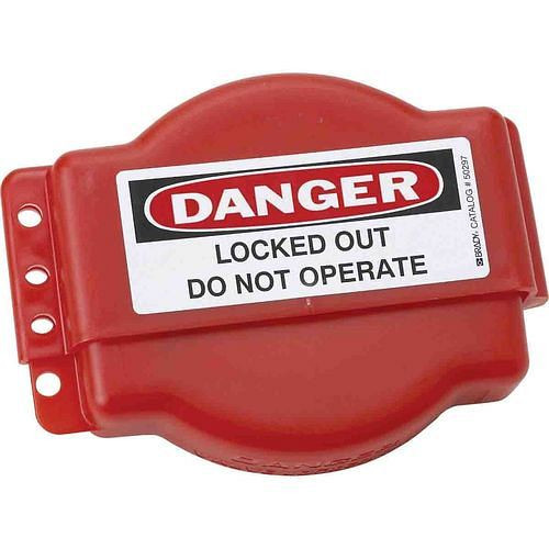 DENIOS Système de blocage réglable pour vannes de passage droit, pour volants de 2,5 à 16,5 cm, 311830