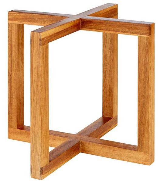 Buffet APS -WOOD-, 20 x 20 cm, hauteur : 17,5 cm, bois d'acacia, 33280