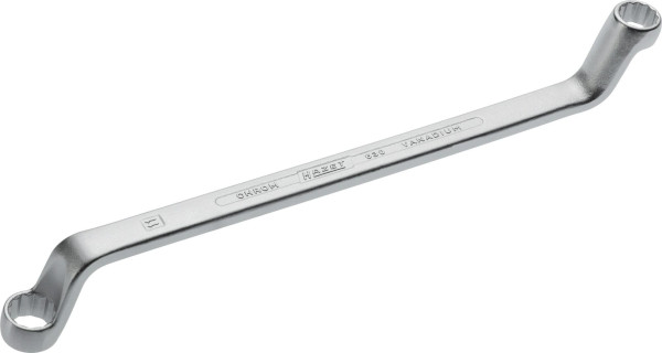 Clé polygonale double Hazet, profil extérieur double hexagonal, 10 x 11 mm, 630-10X11