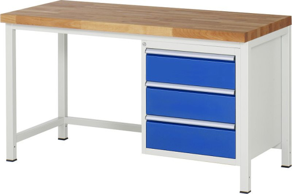 Etabli RAU série 8000 - modèle 8157, L1500 x P700 x H840-1040 mm, base système L1495 x P650 x H800-1000 mm, 03-8157A1-157B4H.11