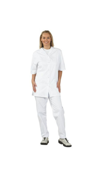Tunique femme Planam tissu mélangé manches 1/4, blanc pur, taille 52, 1632052