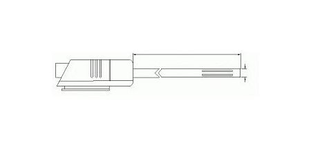 DOSTMANN Fühler mit perforierter Spitze zur Messung in Luft und Gasen, Pt100, Kl. B -50...+250 °C 250 x 4 mm Ø, 6000-1055