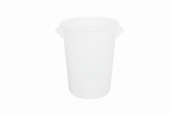 Seau Schneider, capacité 100 litres, matériau : PE HD, blanc, avec 2 poignées, 202030