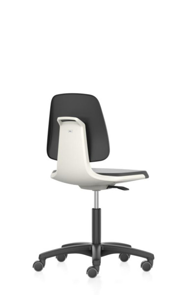 bimos Chaise de travail Labsit à roulettes, assise H.450-650 mm, Supertec, coque d'assise blanche, 9123-SP01-3403