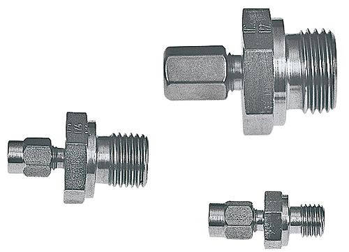 Raccord à compression Greisinger GKV10, filetage extérieur G1/2", diamètre de bague de serrage 6,0 mm, acier inoxydable, 602897