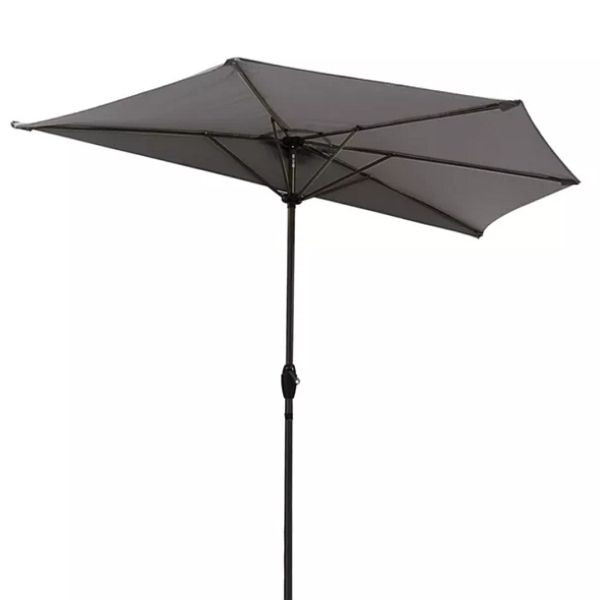 Demi-parasol Sekey 270 cm, UV50+, couleur : gris, 39927074