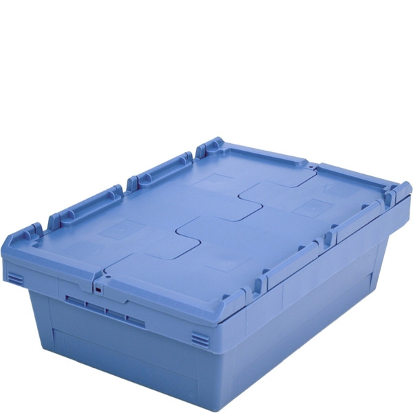 BITO conteneur réutilisable MB couvercle/barre/skid /MBDU64171 600x400x173 bleu pigeon, couvercle sécable, C0402-0060