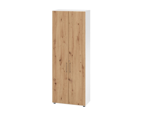 Hammerbacher armoire combinée 6OH 968T6 blanc/chêne noué, V968T6/W/R/BS