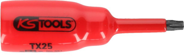 KS Tools Douille embout 3/8" avec isolation de protection pour vis Torx, T15, courte, 117.2455