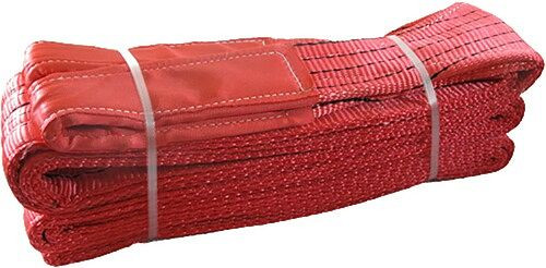 Élingue de levage MMXX, capacité de charge 5000 kg, longueur 6 m, rouge, largeur 150 mm, 12127