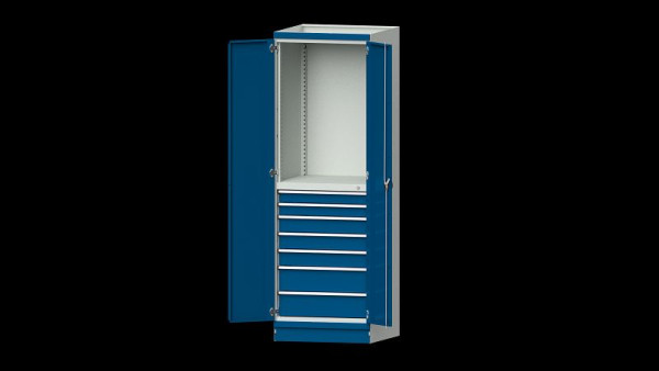 Établis ANKE armoire de base système d'armoire modulaire, série 760 V, modèle 3005, 715 x 720 x 2200 mm, RAL 7035/5010, 631.072