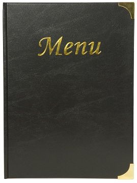Dossier de menu Contacto A4 noir, 5829/041