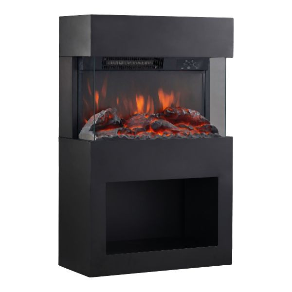 KAMINIO cheminée électrique HENRI noir, avec chauffage, EF03-75-BK