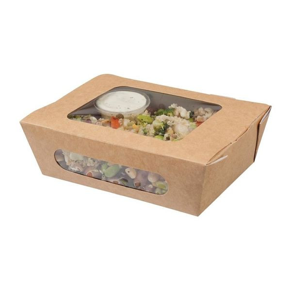 Boîtes à salade compostables Colpac Zest avec fenêtre de visualisation 825 ml, UE: 250 pièces, FA392