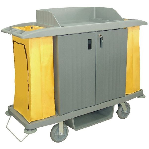 Chariot de ménage Jantex avec 2 sacs et portes, DL012