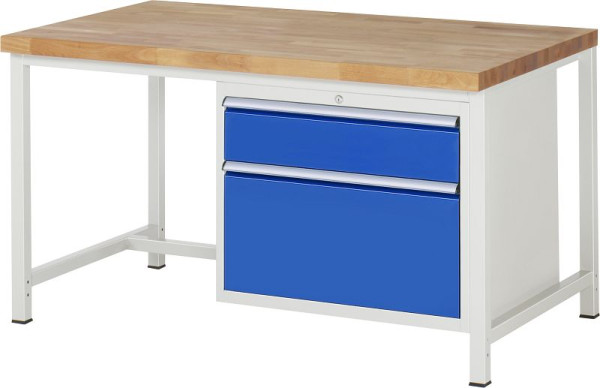 Etabli RAU série 8000 - modèle 8256, L1500 x P900 x H840-1040 mm, base système L1495 x P850 x H800-1000 mm, 03-8256A1-159B4H.11