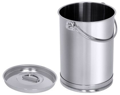 Seau Contacto, cylindrique 5 l sans pneus de fond, avec couvercle, 3003/805