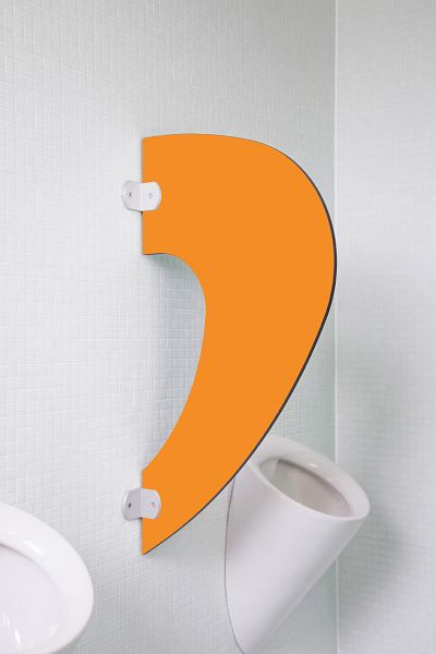 Paroi pubienne design KEMMLIT Imola aux couleurs vives, orange, 351.003