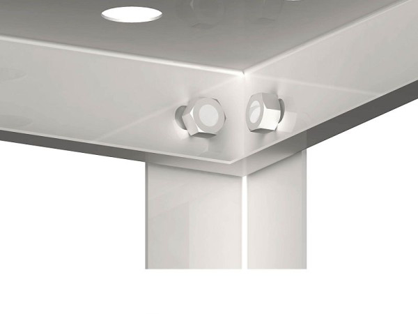 Étagère Stalgast avec étagères perforées réglables en hauteur, 800x600x1800 mm, à monter soi-même, DRL08604
