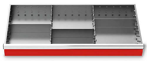 Bedrunka+Hirth inserts de tiroir T500 R 36-16, pour hauteur de façade 200 mm, 5 parties, 198-144-200