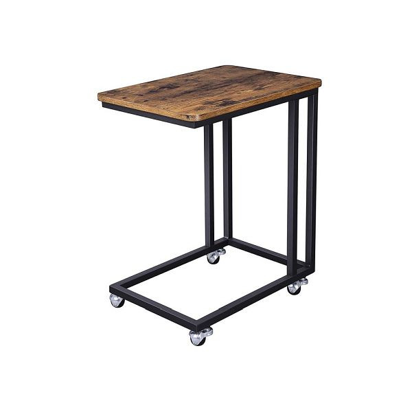Table desserte design industriel sur roulettes VASAGLE, LNT50X