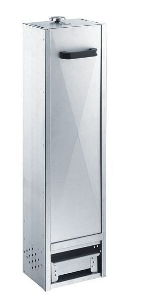 Fumoir Peetz en tôle d'acier aluminisée avec glissière, HxLxP: 100cm x 26cm x 21cm, 34001