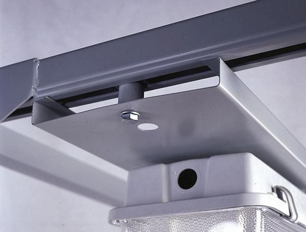 Support de lampe KLW, 750 mm de long en profilé C galvanisé 30/32 mm, AB-LHC-0750