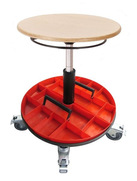 Tabouret Mey A1S-TRT-B avec coffre à outils, hauteur réglable, 09066