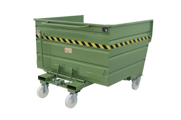 Sall Conteneur basculant LTL polyvalent en acier, 155 x 155 x 121 cm, vert, LT1600V