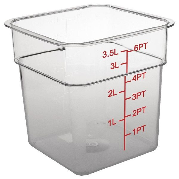 Bac de stockage Hygiplas carré 3.5L, CF021