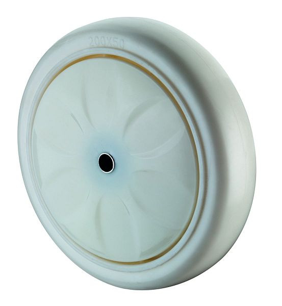 Roue en plastique BS Wheels, couronnée, largeur de roue 30 mm, roue Ø 80 mm, capacité de charge 300 kg, bande de roulement/corps de roue en plastique, roulement à billes, lot de 4, B15.083