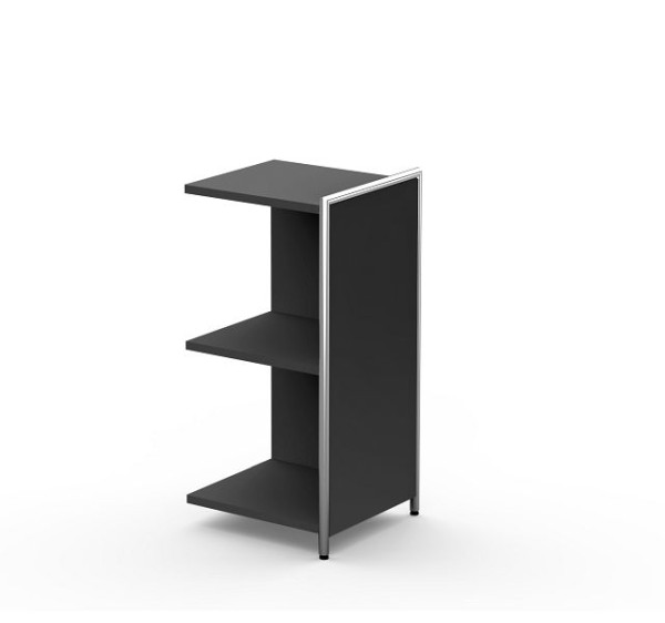 Buffet complémentaire Kerkmann pour 2 OH, avec panneau arrière visible, Artline, L 390 x P 380 x H 780 mm, anthracite, 13738313