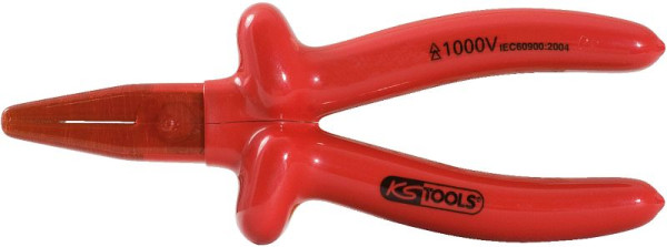 KS Tools Pince à bec plat 1000 V, tête de travail revêtue, 160 mm, 117.1715