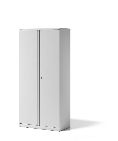 Armoire à portes battantes Bisley Essentials, avec 4 étagères pour 5 hauteurs de dossiers, blanc signalisation, YECB09194S696