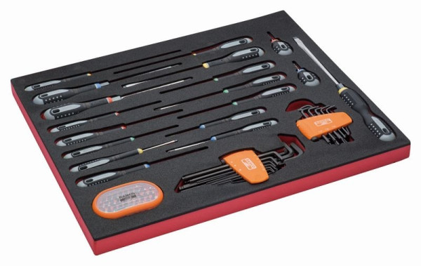 Insert Bahco 3/3, tournevis + embouts, 66 pièces, FF1A1005