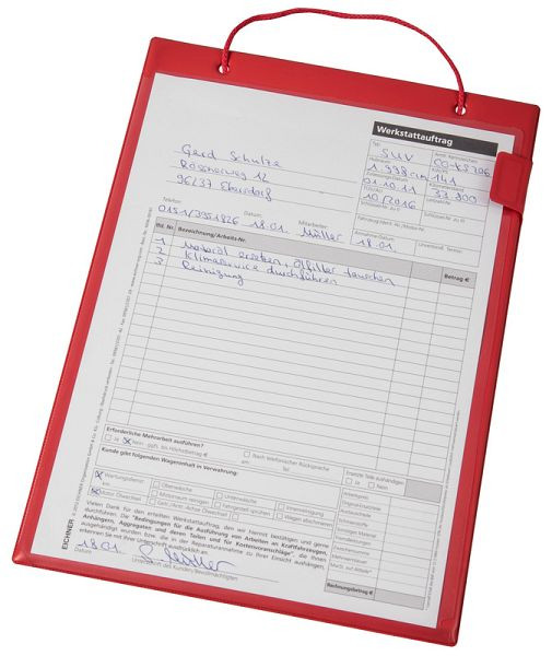 Sac de commande Eichner "Basic" sans compartiment à clés, rouge, taille : DIN A4, UE : 10 pièces, 9015-00313