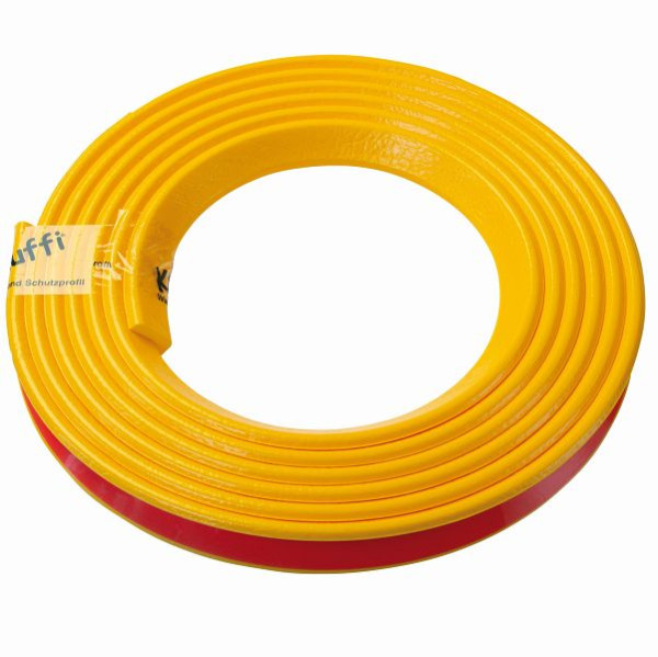 Protection d'angle Knuffi, profil d'avertissement et de protection type E, jaune, 5 mètres, PE-900212