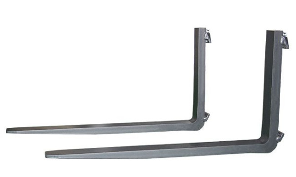 Jeu de fourches Teutona 1200 mm, 80x40 mm, accessoires porte-fourches FEM 2 palettes, 18329