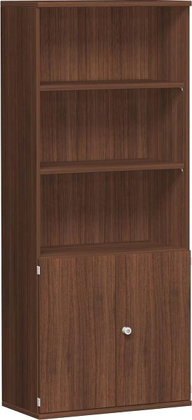 armoire modulaire geramöbel 1.+2. Portes en bois hauteur classeur, verrouillables, 3ème-5ème étagère hauteur classeur, 3 étagères décoratives, 800x425x1920, noyer, N-10M50829-NN