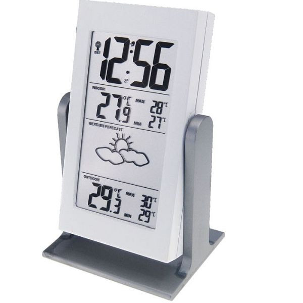 Station météo Technoline, radio-réveil DCF-77 avec possibilité de réglage manuel, dimensions : 86 x 140 x 70 mm, WS 9135