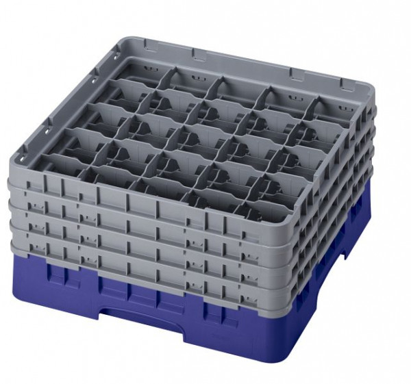 Panier de lavage Cambro 25 compartiments Camrack® 21,5 cm bleu marine, lot de 2, 25S800186