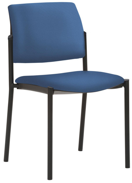 Mayer Sitzmöbel chaise empilable, structure 4 pieds noir, bleu, 2518_V3_30612