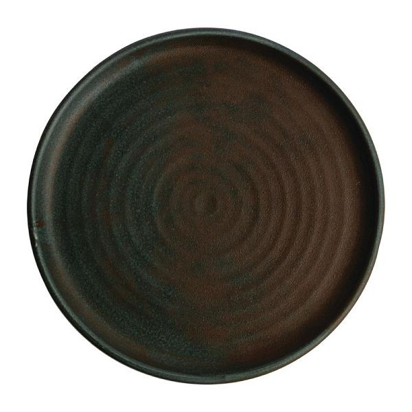 Assiette ronde en toile OLYMPIA à bord étroit vert foncé 26,5 cm, UE: 6 pièces, FA324