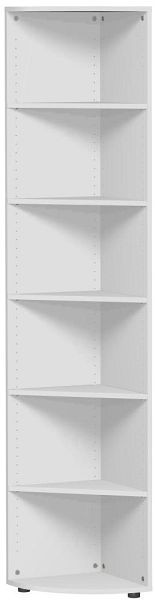 Étagère d'angle geramöbel avec pieds, 400x400x2160, gris clair, S-346010-L