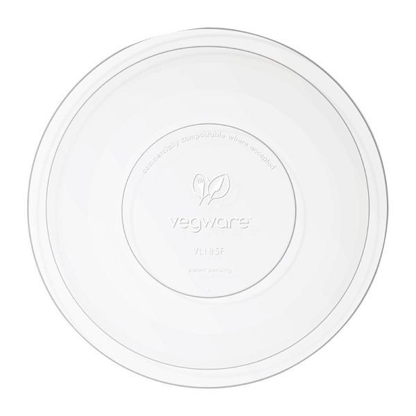 Couvercles plats compostables Vegware série 185 (paquet de 300), FS182