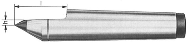 Pointe monobloc MACK avec insert en carbure avec demi-pointe DIN 807