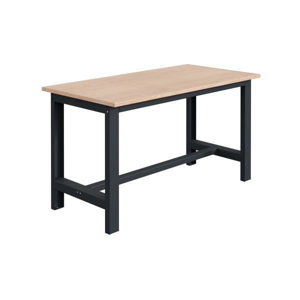 Etabli pour charges lourdes SOFAME SI L 1800 x P 750 x H 824 mm, plan de travail multiplex 24 mm, gris anthracite RAL 7016, W010010057GA